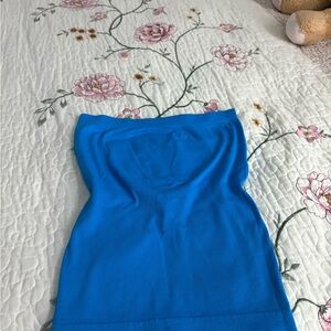Vibrant Blue Strapless Tube Top